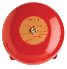 Edwards 438D-6N5-R Vibrating Bell, 120VAC, General Alarm, 6", Die Cast Housing Edwards 438D-6N5-R