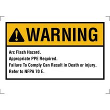 Ideal 44-892 Arc Flash Hazard Label Ideal 44-892