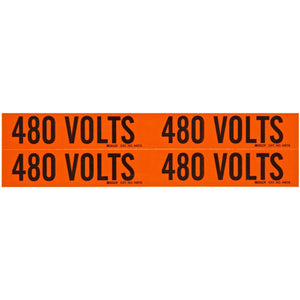 Brady 44215 Voltage Marker Cards, 480 Volts Brady 44215