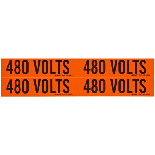 Brady 44215 Voltage Marker Cards, 480 Volts Brady 44215