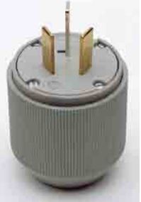 Eaton Arrow Hart 4524N Plug 50a 125/250v 3p3w Str Autogrip Gy Eaton Arrow Hart 4524N