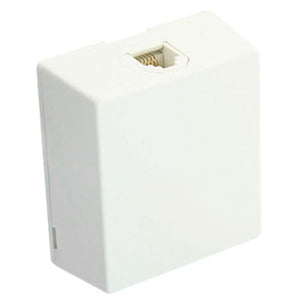 Leviton 4625A-24W White Telephone Surface Mount Jack 6P4C Leviton 4625A-24W
