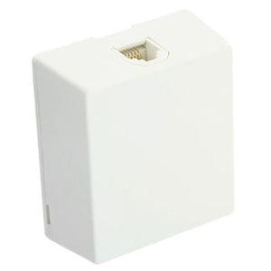Leviton 4625A-26W White Telephone Surface Mount Jack 6P6C Leviton 4625A-26W