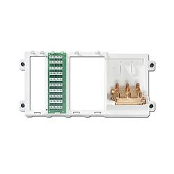 Leviton 47606-BTV Cabling Panel, 4 Line Telephone, 9 Connections, 6-Way Video, 2GHz Leviton 47606-BTV