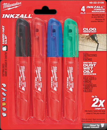 Milwaukee 48-22-3109 Permanent Marking Pen, 4-Pack Milwaukee 48-22-3109