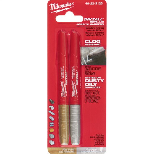 Milwaukee 48-22-3123 Permanent Marking Pen, Sharpie, 2 Pack Milwaukee 48-22-3123