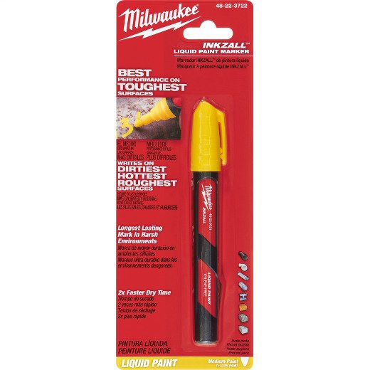 Milwaukee 48-22-3722 MILW 48-22-3722 1PK YLLW PAINT MRKR Milwaukee 48-22-3722