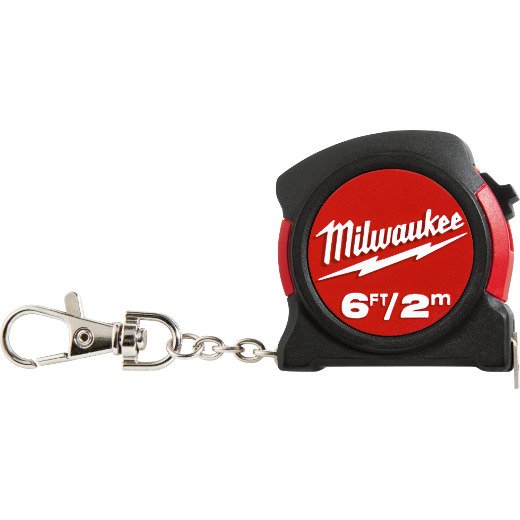 Milwaukee 48-22-5506 Milwaukee 6Ft / 2M Keychain Tape Measure Milwaukee 48-22-5506
