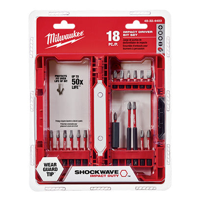 Milwaukee 48-32-4403 18-Piece Shockwave DRiver Bit Kit Milwaukee 48-32-4403