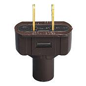 Leviton 48643 15 Amp Non-Polarized Short Flat Plug, Vinyl, Black, 125V, 1-15P Leviton 48643