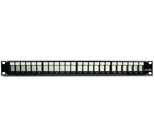 Leviton 49255-H24 Patch Panel, QuickPort, High-Density, 24-Port, 1RMU, 1.75" H x 19"W Leviton 49255-H24