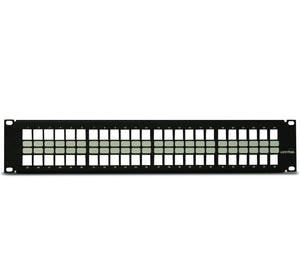 Leviton 49255-H48 Patch Panel, QuickPort, High-Density, 48-Port, 2RMU, 3.5" H x 19" W Leviton 49255-H48