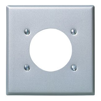 Leviton 4934 2-Gang Single Rcpt Wallplate, (1) 2.150