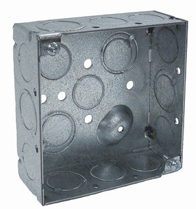 Appleton 4SEK 4" Square Box, Welded, Metallic, 1-1/2" Deep Appleton 4SEK