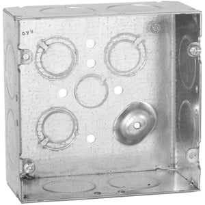 Appleton 4SJEK 4-11/16" Square Box, Welded, Metallic, 1-1/2" Deep Appleton 4SJEK