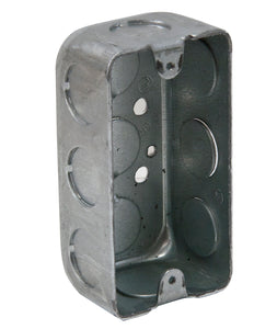 Appleton 4SSLS12 Handy Box, 1-1/2" Deep, 1/2" KOs, Drawn, Metallic Appleton 4SSLS12