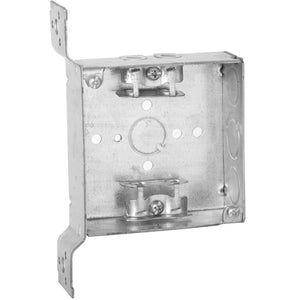 Appleton 4SXABEK 4" Square Box,Welded,Metallic,1-1/2" Deep,Vertical Bracket Appleton 4SXABEK