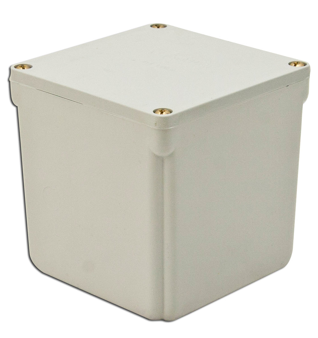 4x4x4 PVC J Box Junction Box, 4X, Screw Cover, 4