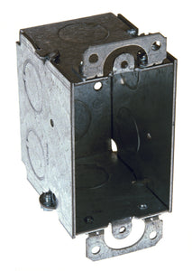 Hubbell-Raco 500 Switch Box, Gangable, 2-1/2" Deep, Conduit Knockouts, Ears Hubbell-Raco 500