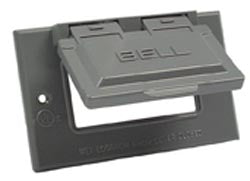 Hubbell-Raco 5101-0 Weatherproof Cover, 1-Gang, Horizontal Mount, Type: GFCI, Die Cast Hubbell-Raco 5101-0