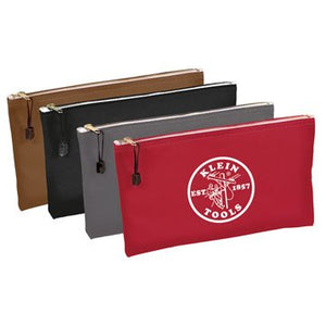 Klein 5141 Canvas Zipper Bags, Red, Gray, Blue, & Brown, 4-Pack Klein 5141