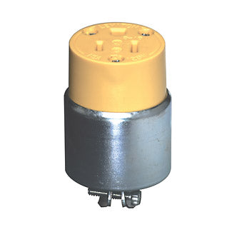 Leviton 515CA 15 Amp Armored Connector, Yellow Leviton 515CA