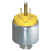 Leviton 515PA 15 Amp Armored Plug, 125V, 5-15P, Yellow, Commercial Grade Leviton 515PA