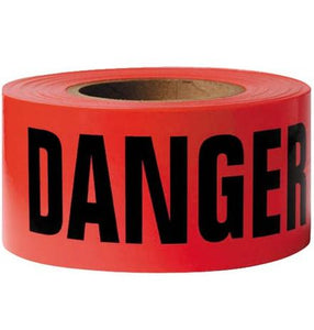 3M 515 3" x 150' Red "Danger" Repulpable Barricade Tapes 3M 515