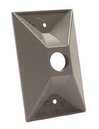 Hubbell-Raco 5186-0 Weatherproof Cover, 1-Gang, 1/2" Outlet, Gray, Zinc Die Cast Hubbell-Raco 5186-0