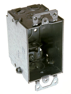 Hubbell-Raco 518 Switch Box, Gangable, 2-1/2" Deep, AC/MC/Flex Clamps, Ears Hubbell-Raco 518