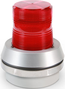 Edwards 51R-N5-40W Horn & Halogen Flashing Beacon, 120VAC, Red Edwards 51R-N5-40W