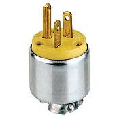 Leviton 520PA 20 Amp Armored Plug, 125V, 5-15P, Yellow, Commercial Grade Leviton 520PA