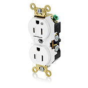 Leviton 5262-1PW Controlled TR Duplex Receptacle, 1 Plug Control, White Leviton 5262-1PW