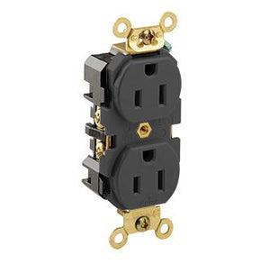 Leviton 5262-E 15 Amp, 125 Volt, Wide Body NEMA 5-15R, Black Leviton 5262-E