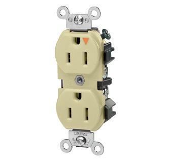 Leviton 5262-IGI 15 Amp, 125 Volt, Slim Body NEMA 5-15R, Ivory Leviton 5262-IGI