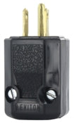 Leviton 5266-N 15 Amp 2-Piece Plug, 125V, 5-15P, Nylon, Black, Industrial Grade Leviton 5266-N