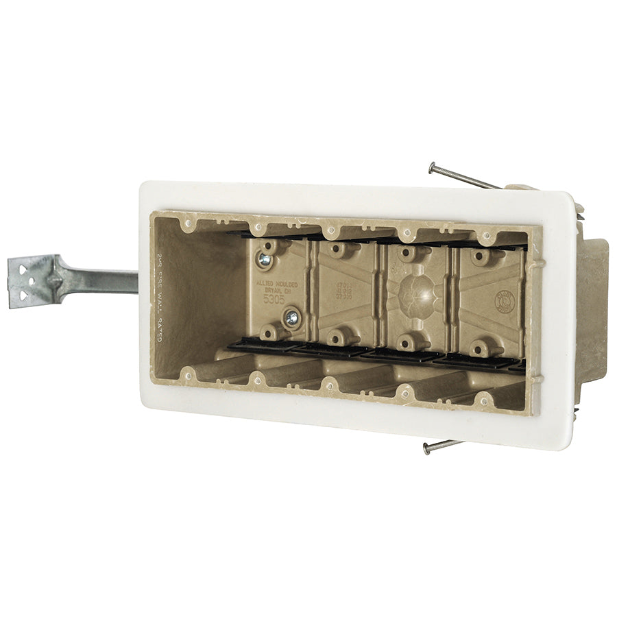 Allied Moulded 5305-NBKV Five gang electrical box for use with nonMetallic sheathed cable Allied Moulded 5305-NBKV