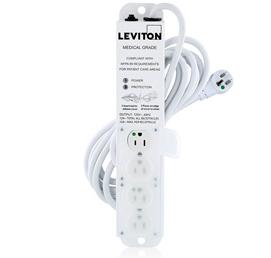 Leviton 5306M-1N7 15A, 120V, 6 Outlet Power Strip, 7ft Cord Leviton 5306M-1N7