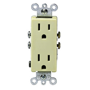 Leviton 5325-I Décora Duplex Receptacle, Ivory Leviton 5325-I