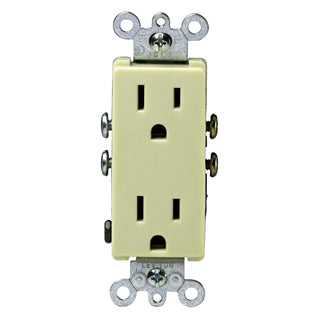 Leviton 5325-I Décora Duplex Receptacle, Ivory Leviton 5325-I