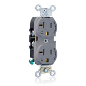 Leviton 5362-S2G Controlled Duplex Receptacle, 2 Plug Controlled, Gray Leviton 5362-S2G