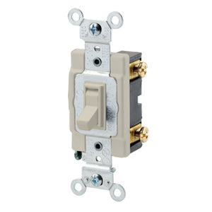 Leviton 54521-2I 1-Pole Switch, Framed Toggle, 20A, 120/277V, Ivory, Side Wired Leviton 54521-2I
