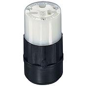 Leviton 5469-C 20 Amp Connector,250V, 6-20R, Nylon, Black/White Leviton 5469-C