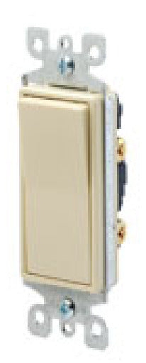 Leviton 5601-2I Single-Pole Decora Switch, 15A, 120/277V, Ivory, Residential Grade Leviton 5601-2I