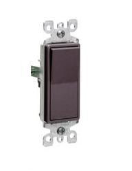 Leviton 5603-2 3-Way Decora Switch, 15A, 120/277V, Mahogany, Residential Grade Leviton 5603-2
