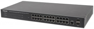 Intellinet Network Solutions 560559 24-Port Gigabit Rackmount PoE+ Switch  Intellinet Network Solutions 560559