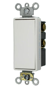 Leviton 56081-2W Momentary Decora Switch, 1P, Double Throw, Center OFF, 3A, 24V, White Leviton 56081-2W