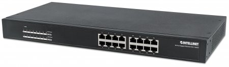 Intellinet Network Solutions 560993 16-Port Gigabit Rackmount PoE+ Switch  Intellinet Network Solutions 560993