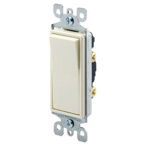 Leviton 5611-2W Illuminated Decora Rocker Switch, 1-Pole, 15A, 120/277V, White Leviton 5611-2W