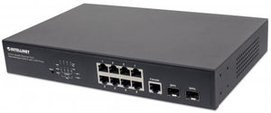 Intellinet Network Solutions 561167 8-Port Gigabit Rackmount PoE+ Switch  Intellinet Network Solutions 561167
